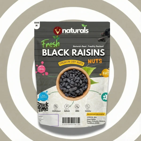 Healthy snacking with premium Afghani black raisins - boost energy and blood health