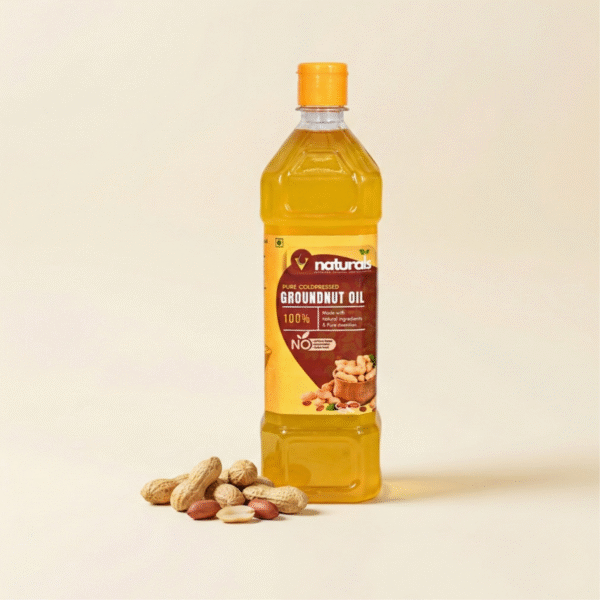 Cold pressed groundnut oil for healthy Indian cooking by MyVnaturals