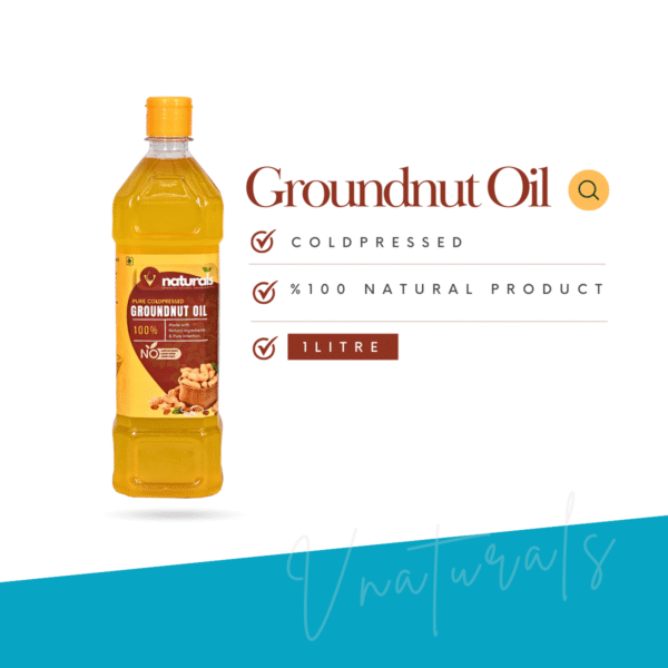 Cold pressed groundnut oil from myvnaturals – 100% pure natural cooking oil rich in nutrition