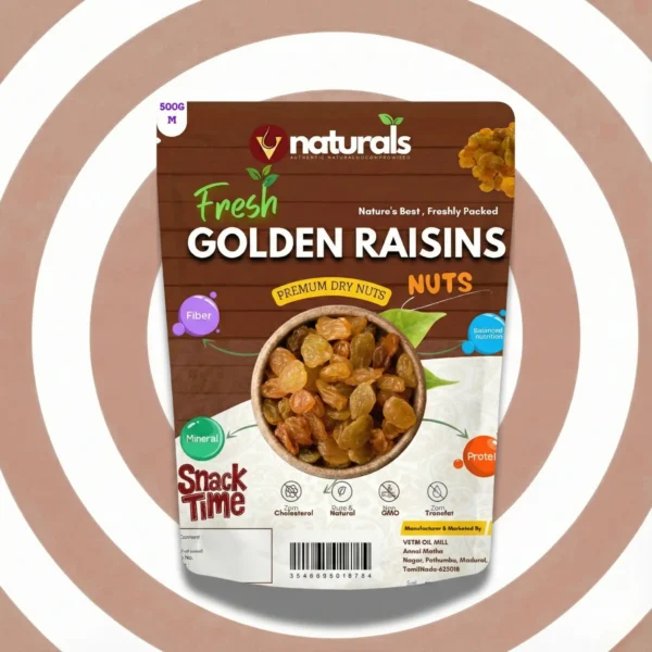 Golden raisins sultana as healthy snack - natural energy boosting dried grapes