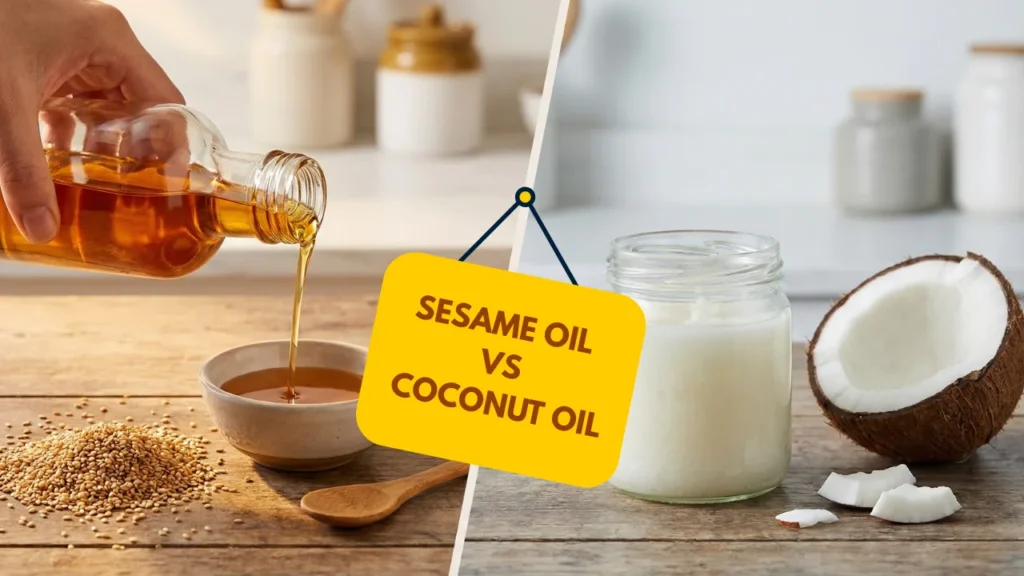 Sesame oil and coconut oil comparison