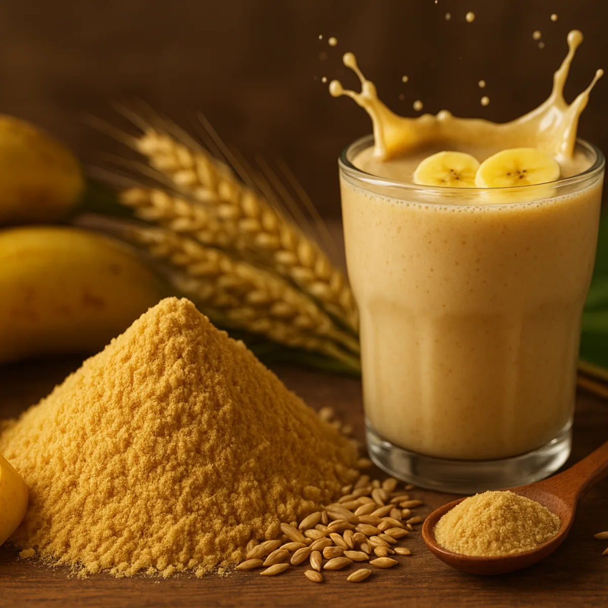 Kerala Nendram Banana Malt powder 250g jar with jaggery and nuts